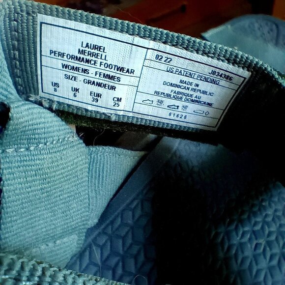 Merrell Womens Laurel Sandals Size 8 Gray With Vibram Sole J034382 - Picture 5 of 5